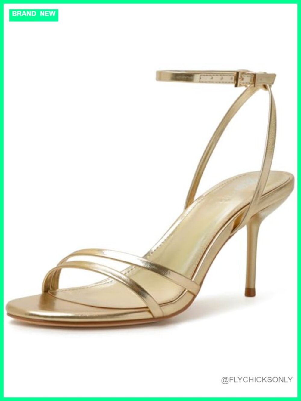 Women's Kitten Heeled Sandals Ankle Strap Round Open Toe Strappy Heels